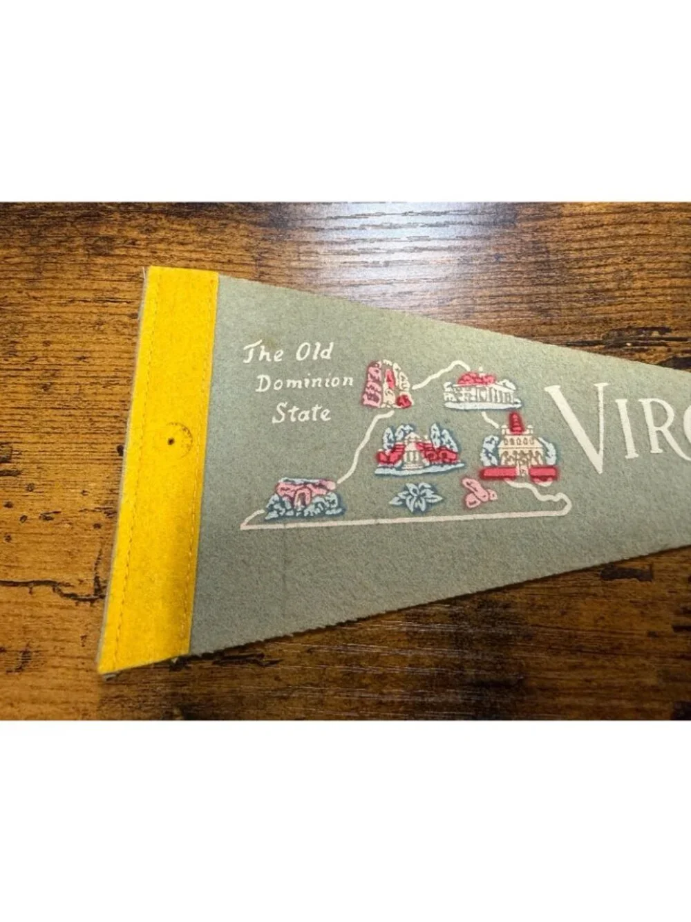 Vintage Virginia mini pennant